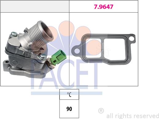 FACET 7.8606 - Термостат охлаждающей жидкости / корпус autosila-amz.com