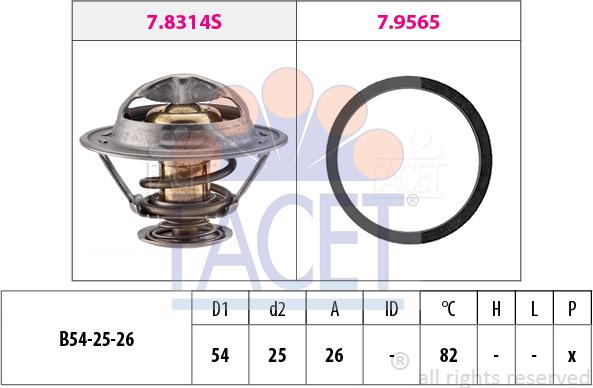 FACET 7.8677 - Термостат охлаждающей жидкости / корпус autosila-amz.com