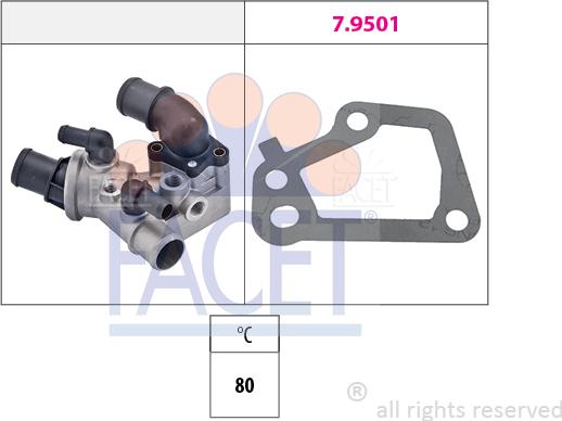 FACET 7.8099 - Термостат охлаждающей жидкости / корпус autosila-amz.com