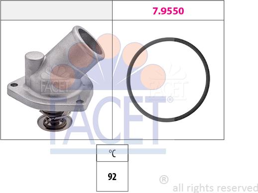 FACET 7.8196 - Термостат охлаждающей жидкости / корпус autosila-amz.com