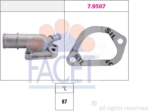 FACET 7.8159 - Термостат охлаждающей жидкости / корпус autosila-amz.com