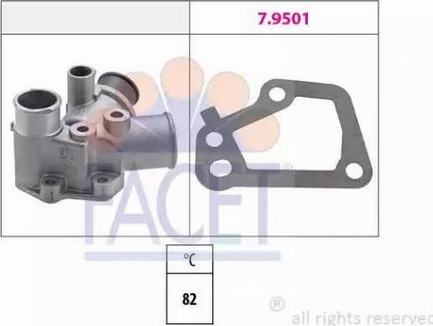 FACET 7.8126 - Термостат охлаждающей жидкости / корпус autosila-amz.com