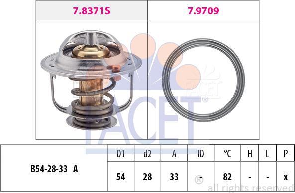 FACET 7.8845 - Термостат охлаждающей жидкости / корпус autosila-amz.com