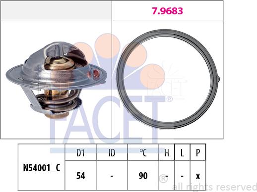 FACET 7.8802 - Термостат охлаждающей жидкости / корпус autosila-amz.com