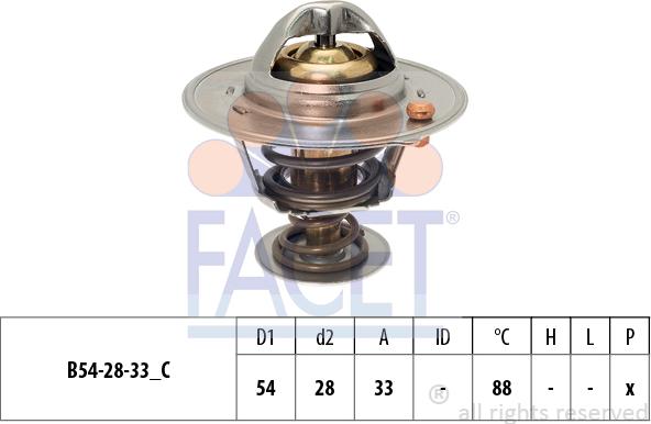 FACET 7.8870S - Термостат охлаждающей жидкости / корпус autosila-amz.com