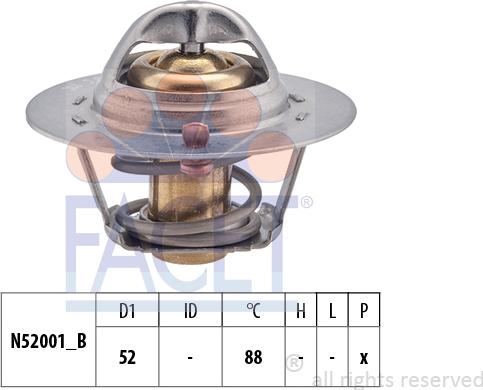 FACET 7.8355S - Термостат охлаждающей жидкости / корпус autosila-amz.com