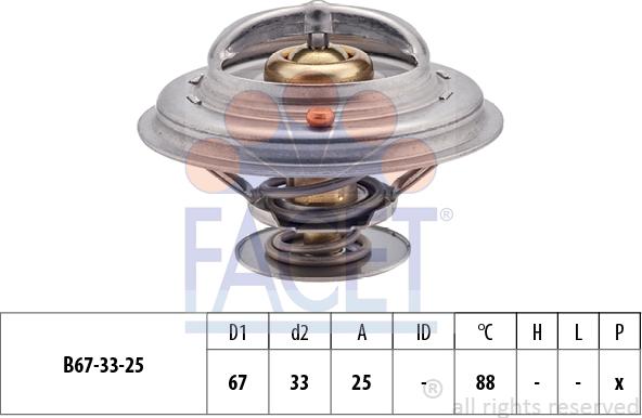 FACET 7.8361S - Термостат охлаждающей жидкости / корпус autosila-amz.com