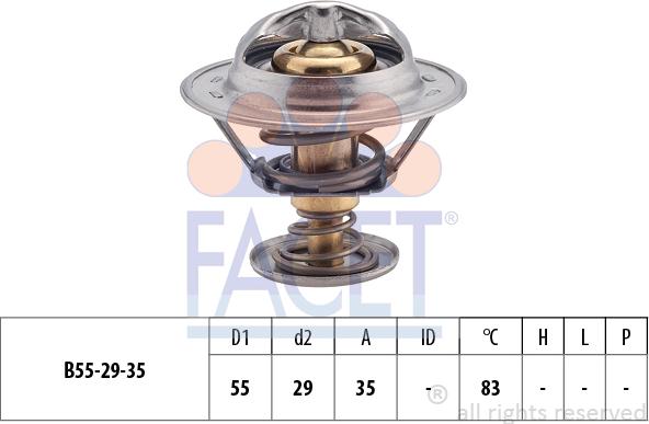 FACET 7.8323S - Термостат охлаждающей жидкости / корпус autosila-amz.com