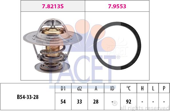 FACET 7.8213 - Термостат охлаждающей жидкости / корпус autosila-amz.com