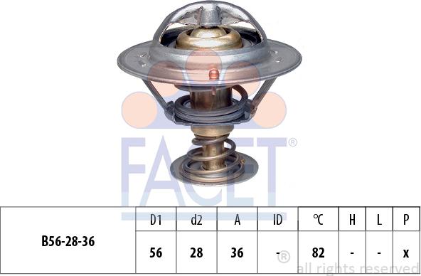 FACET 7.8222S - Термостат охлаждающей жидкости / корпус autosila-amz.com