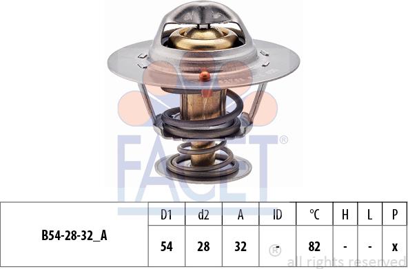 FACET 7.8276S - Термостат охлаждающей жидкости / корпус autosila-amz.com