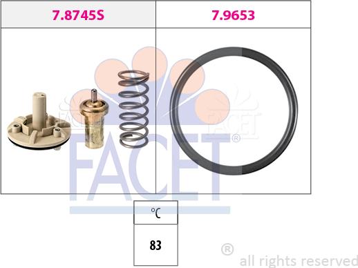 FACET 7.8745 - Термостат охлаждающей жидкости / корпус autosila-amz.com