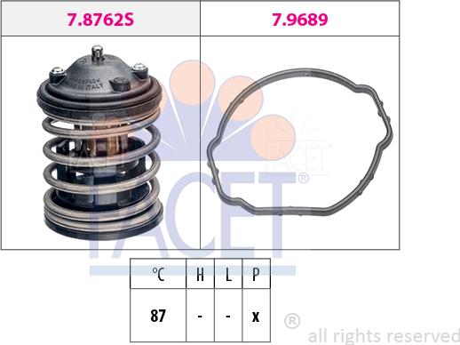 FACET 7.8762 - Термостат охлаждающей жидкости / корпус autosila-amz.com