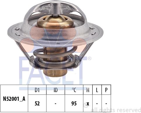 FACET 7.8730S - Термостат охлаждающей жидкости / корпус autosila-amz.com