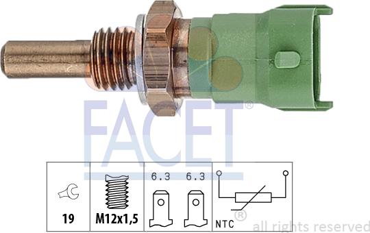 FACET 7.3408 - Датчик, температура топлива autosila-amz.com