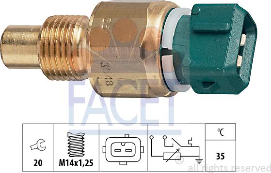 FACET 7.3548 - Датчик, температура охлаждающей жидкости autosila-amz.com