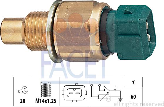 FACET 7.3560 - Датчик, температура охлаждающей жидкости autosila-amz.com