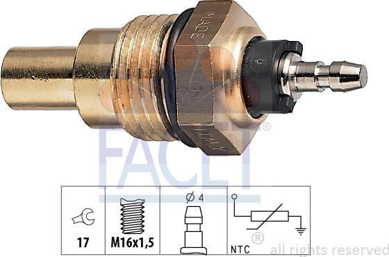 FACET 7.3009 - Датчик, температура охлаждающей жидкости autosila-amz.com