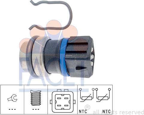 FACET 7.3146 - Датчик, температура охлаждающей жидкости autosila-amz.com