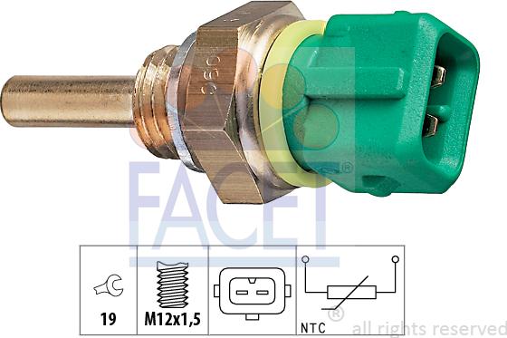 FACET 7.3148 - Датчик, температура охлаждающей жидкости autosila-amz.com