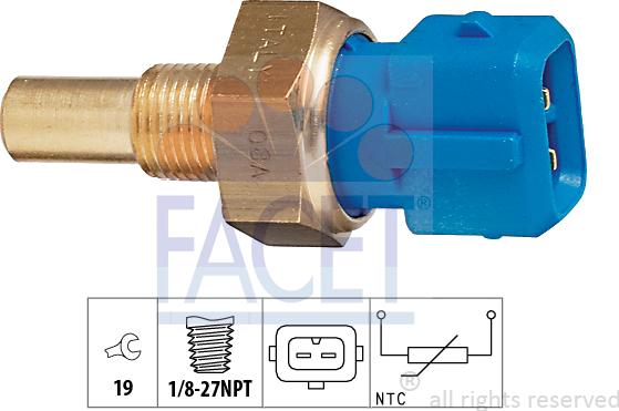 FACET 7.3156 - Датчик, температура охлаждающей жидкости autosila-amz.com