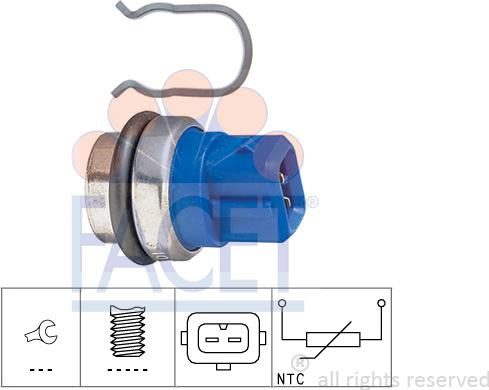 FACET 7.3101 - Датчик, температура охлаждающей жидкости autosila-amz.com