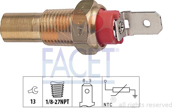 FACET 7.3115 - Датчик, температура охлаждающей жидкости autosila-amz.com