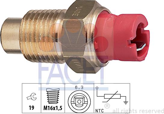 FACET 7.3132 - Датчик, температура охлаждающей жидкости autosila-amz.com