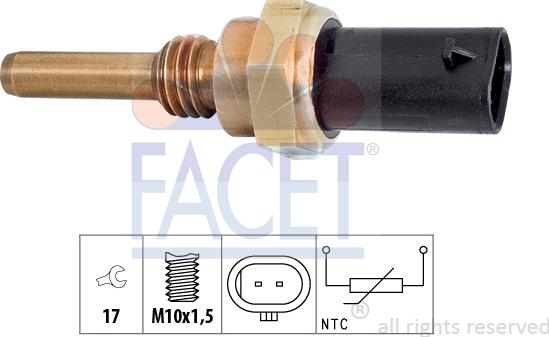 FACET 7.3397 - Датчик, температура охлаждающей жидкости autosila-amz.com