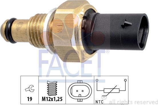 FACET 7.3338 - Датчик, температура топлива autosila-amz.com