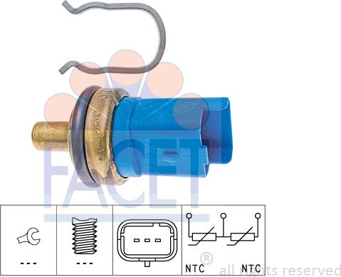 FACET 7.3293 - Датчик, температура охлаждающей жидкости autosila-amz.com