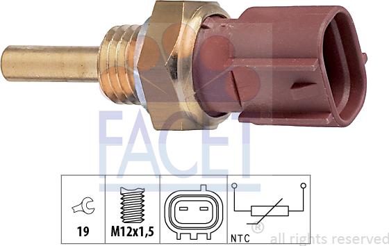 FACET 7.3213 - Датчик, температура охлаждающей жидкости autosila-amz.com