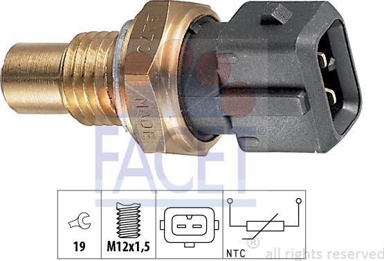 FACET 7.3270 - Датчик, температура охлаждающей жидкости autosila-amz.com