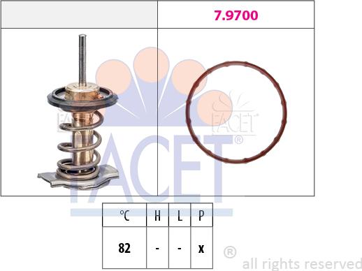 FACET 7.7998 - Термостат охлаждающей жидкости / корпус autosila-amz.com