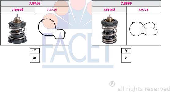 FACET 7.7984KK - Термостат охлаждающей жидкости / корпус autosila-amz.com