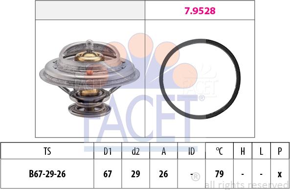 FACET 7.7937 - Термостат охлаждающей жидкости / корпус autosila-amz.com