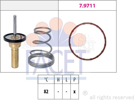 FACET 7.8736 - Термостат охлаждающей жидкости / корпус autosila-amz.com