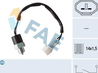 FAE 40760 - Датчик, переключатель, фара заднего хода autosila-amz.com