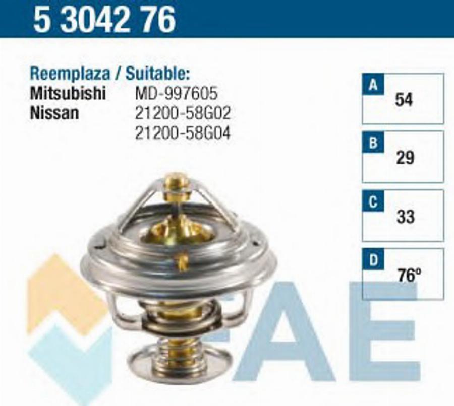 FAE 5304276 - Термостат охлаждающей жидкости / корпус autosila-amz.com