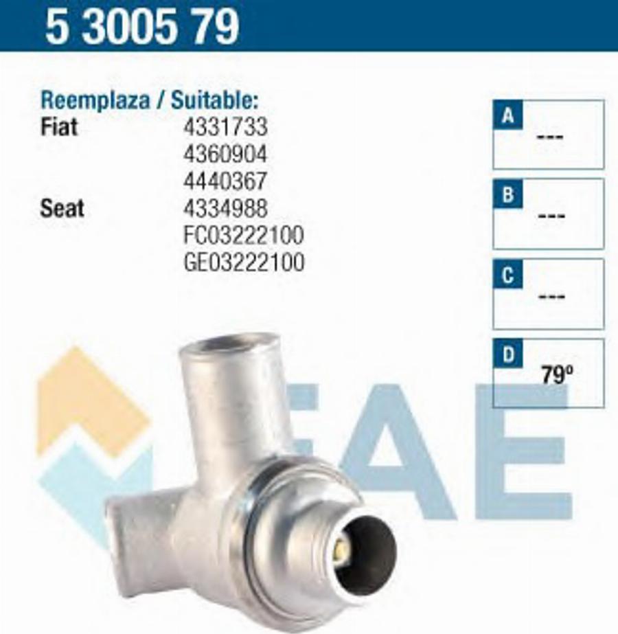 FAE 5300579 - Термостат охлаждающей жидкости / корпус autosila-amz.com