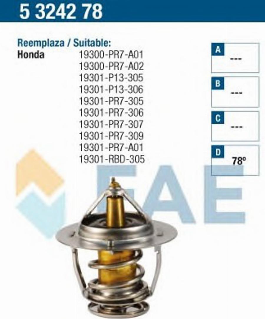 FAE 5324278 - Термостат охлаждающей жидкости / корпус autosila-amz.com