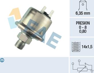 FAE 14780 - Датчик, давление масла autosila-amz.com