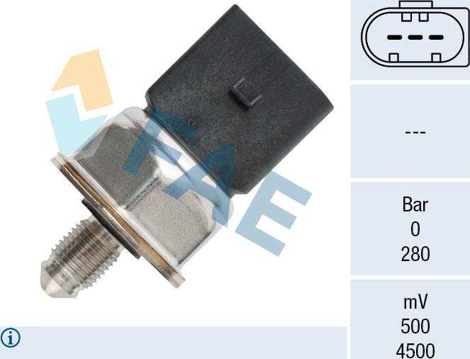 FAE 15609 - Датчик, давление подачи топлива autosila-amz.com