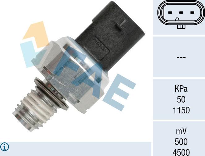 FAE 15612 - Oil pressure sensor (3 pin) fits: OPEL ADAM, ANTARA A, ASTRA J, ASTRA J GTC, ASTRA K, CASCADA, CORSA autosila-amz.com