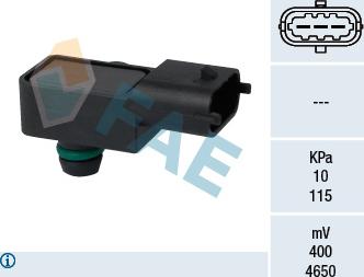 FAE 15127 - Датчик, давление во впускной трубе autosila-amz.com