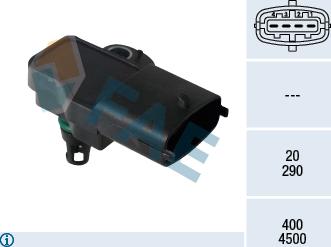 FAE 15174 - Датчик, давление во впускной трубе autosila-amz.com