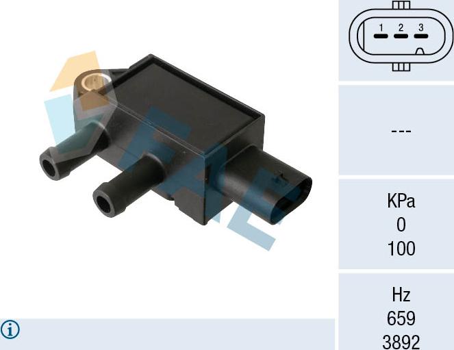 FAE 16159 - Датчик, давление выхлопных газов autosila-amz.com