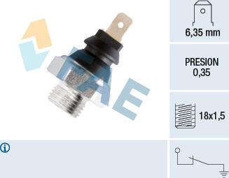 FAE 11620 - Датчик, давление масла autosila-amz.com