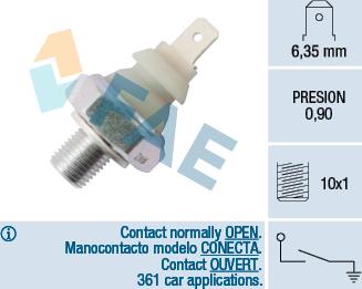 FAE 12930 - Датчик, давление масла autosila-amz.com