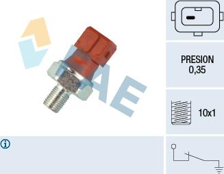 FAE 12475 - Датчик, давление масла autosila-amz.com